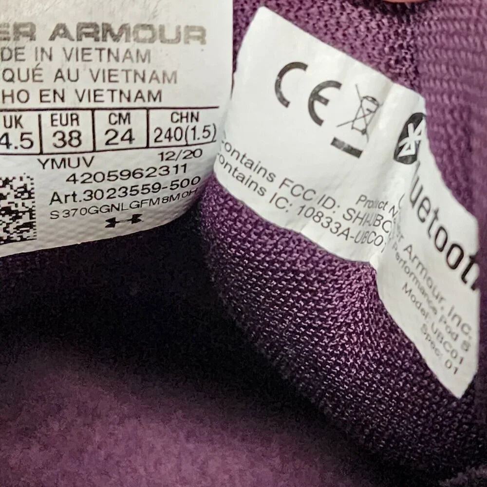 Under Armour‎ Womens Hovr Sonic 4 3023559-500 Purple Running Shoes Sneakers 7